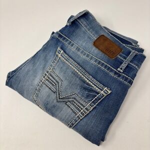BKE Jake 36x31 Straight Leg Jeans Medium Wash Stretch ABP16092